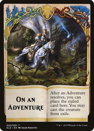 On An Adventure Double-sided Emblem [Challenger Decks 2020 Tokens] Magic: The Gathering