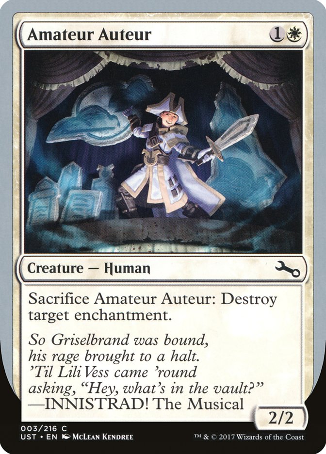 Amateur Auteur (INNISTRAD! The Musical) [Unstable] Magic: The Gathering