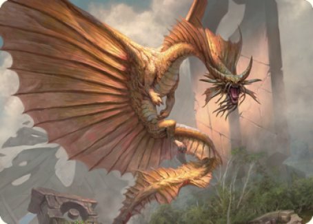 Ancient Gold Dragon Art Card (28) [Commander Legends: Battle for Baldur's Gate Art Series] Magic: The Gathering
