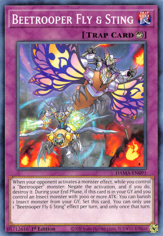 Beetrooper Fly & Sting [DAMA-EN091] Common Yu-Gi-Oh!