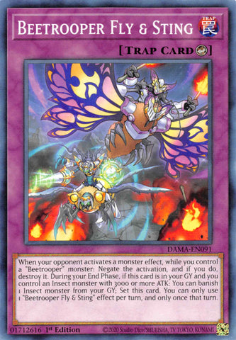 Beetrooper Fly & Sting [DAMA-EN091] Common Yu-Gi-Oh!