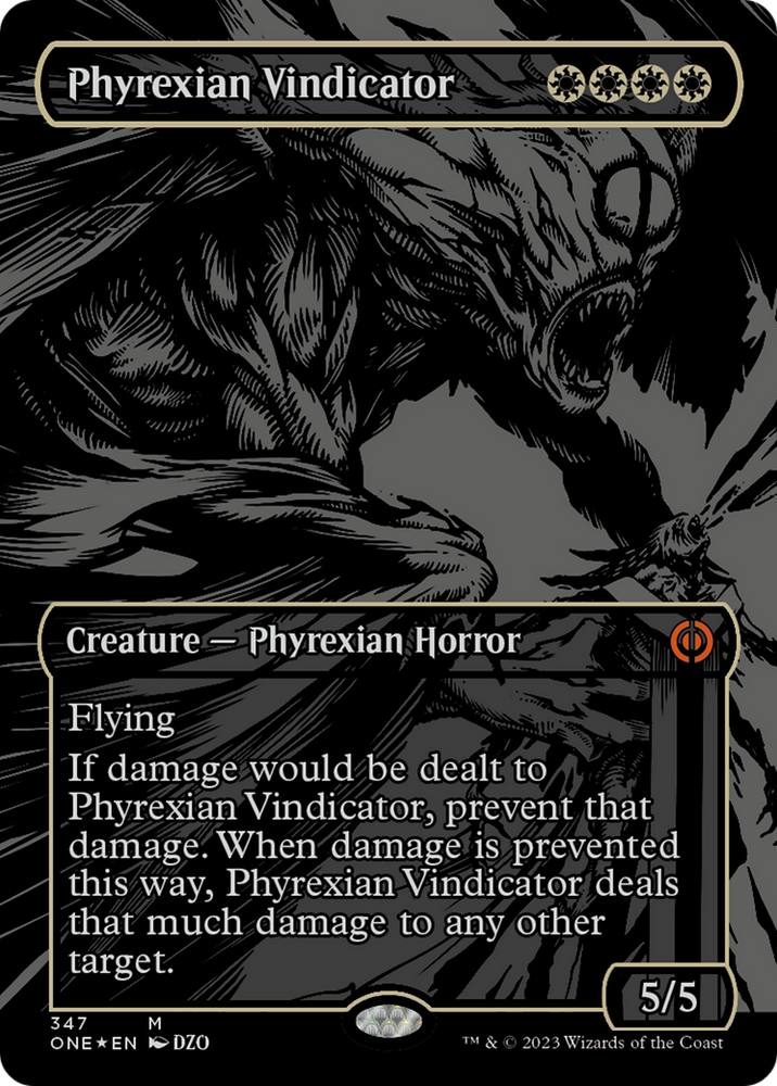 Phyrexian Vindicator (Oil Slick Raised Foil) [Phyrexia: All Will Be One] Magic: The Gathering