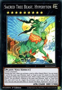 Sacred Tree Beast, Hyperyton [BLVO-EN047] Super Rare Yu-Gi-Oh!