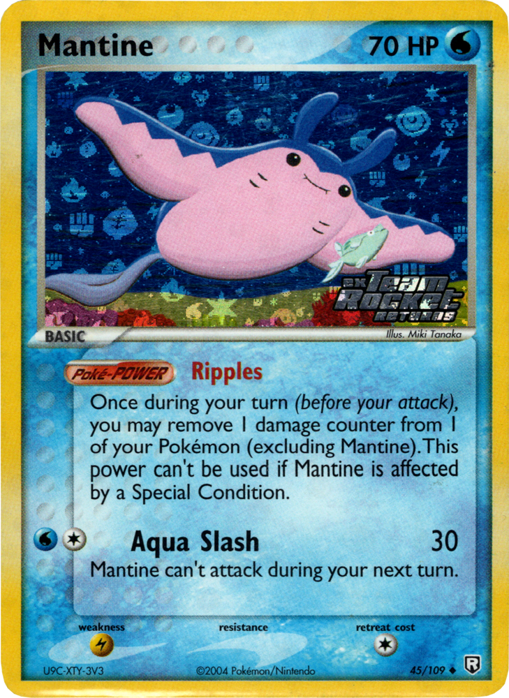Mantine (45/109) (Stamped) [EX: Team Rocket Returns] Pokémon