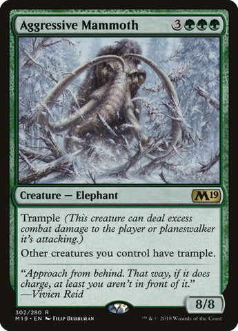 Aggressive Mammoth [Core Set 2019] Magic: The Gathering