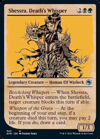 Shessra, Death's Whisper (Showcase) [Dungeons & Dragons: Adventures in the Forgotten Realms] Magic: The Gathering