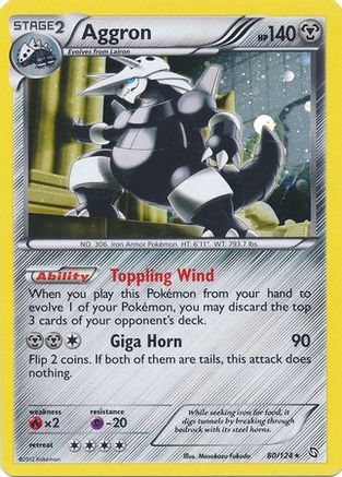 Aggron (80/124) (Cosmos Holo) [Black & White: Dragons Exalted] Pokémon