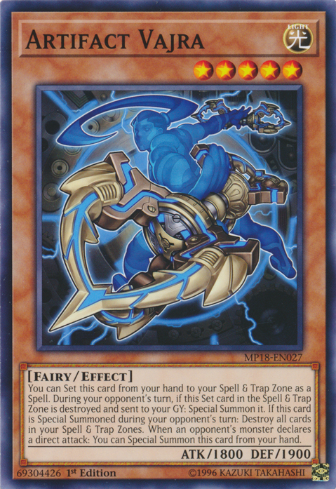 Artifact Vajra [MP18-EN027] Common Yu-Gi-Oh!