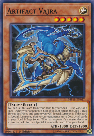 Artifact Vajra [MP18-EN027] Common Yu-Gi-Oh!