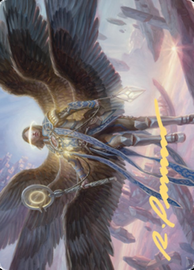 Angel of Destiny Art Card (Gold-Stamped Signature) [Zendikar Rising Art Series] Magic: The Gathering