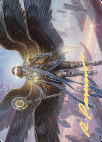 Angel of Destiny Art Card (Gold-Stamped Signature) [Zendikar Rising Art Series] Magic: The Gathering