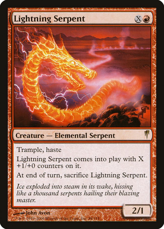 Lightning Serpent [Coldsnap] Magic: The Gathering
