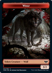Wolf (011) // Spirit (002) Double-Sided Token [Innistrad: Crimson Vow Tokens] Magic: The Gathering