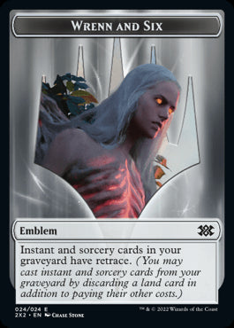Wrenn and Six Emblem // Monk Double-Sided Token [Double Masters 2022 Tokens] Magic: The Gathering