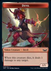 Devil // Dog Double-Sided Token [Streets of New Capenna Tokens] Magic: The Gathering