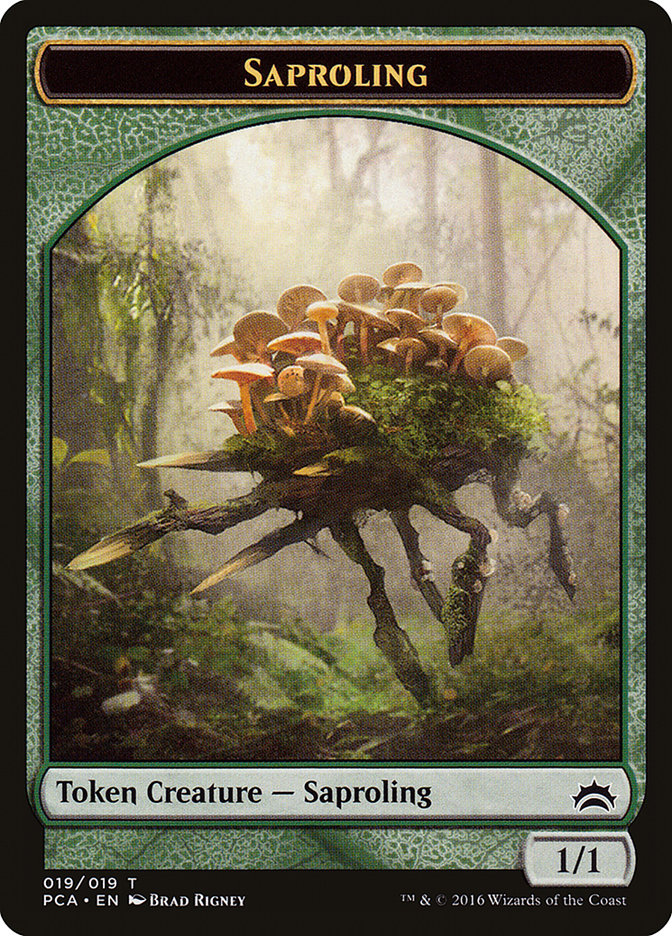 Beast // Saproling Double-Sided Token [Planechase Anthology Tokens] Magic: The Gathering