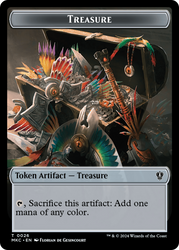 Thopter // Treasure Double-Sided Token [Murders at Karlov Manor Commander Tokens] Magic: The Gathering