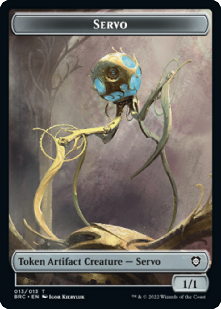 Servo // Phyrexian Horror Double-Sided Token [The Brothers' War Commander Tokens] Magic: The Gathering