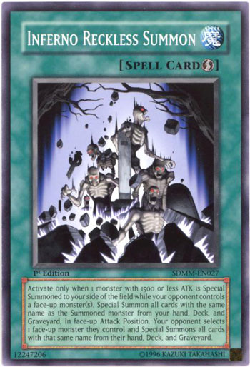 Inferno Reckless Summon [SDMM-EN027] Common Yu-Gi-Oh!