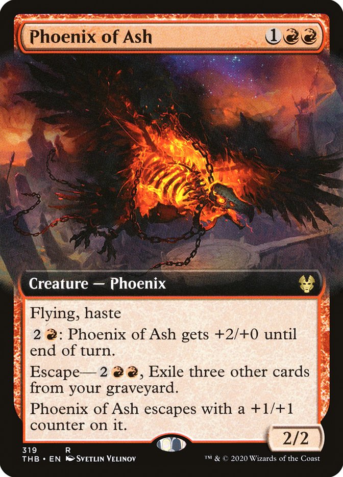 Phoenix of Ash (Extended Art) [Theros Beyond Death] Magic: The Gathering
