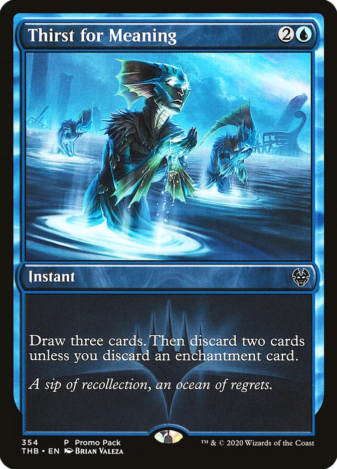 Thirst for Meaning (Promo Pack) [Theros Beyond Death Promos] Magic: The Gathering