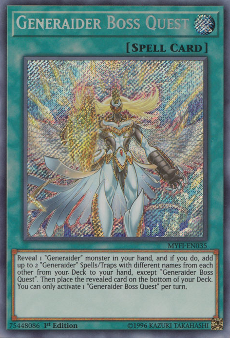 yugioh generaider deck Boss Quest [MYFI-EN035] Secret Rare leader You can Special Summon Avatar: The Last Airbender: Type:LIVE RIP
