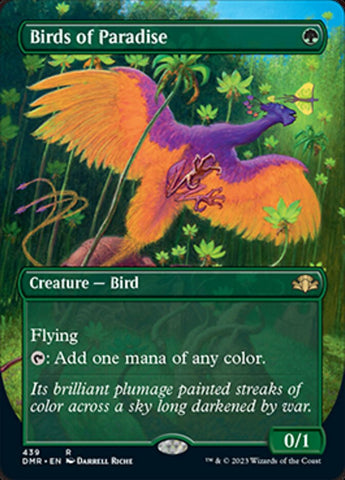 Birds of Paradise (Borderless Alternate Art) [Dominaria Remastered] Magic: The Gathering