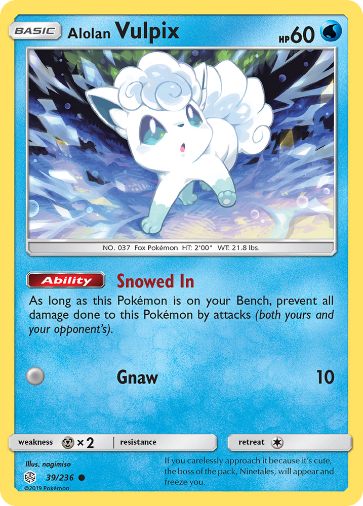 Alolan Vulpix (39/236) [Sun & Moon: Cosmic Eclipse] Pokémon