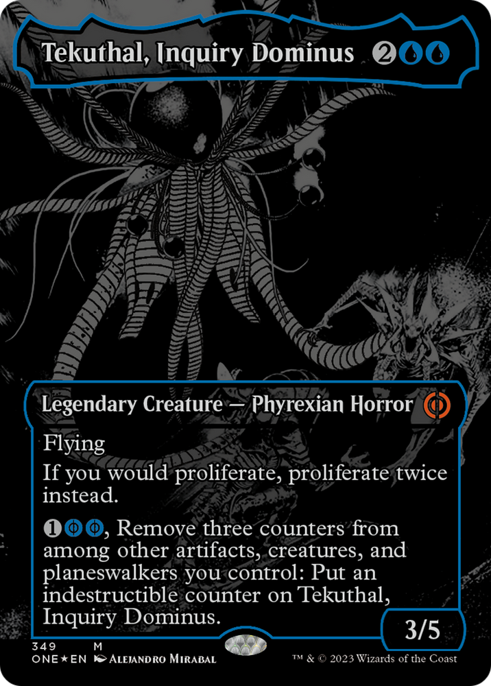 Tekuthal, Inquiry Dominus (Oil Slick Raised Foil) [Phyrexia: All Will Be One] Magic: The Gathering