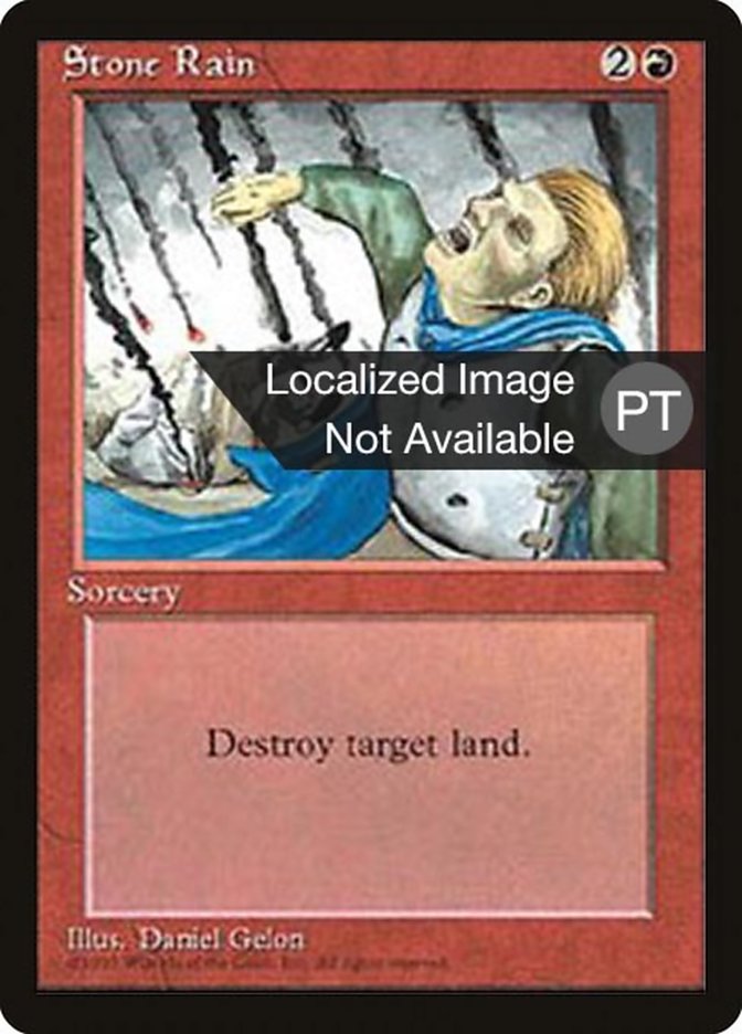 Stone Rain [Fourth Edition (Foreign Black Border)] Magic: The Gathering