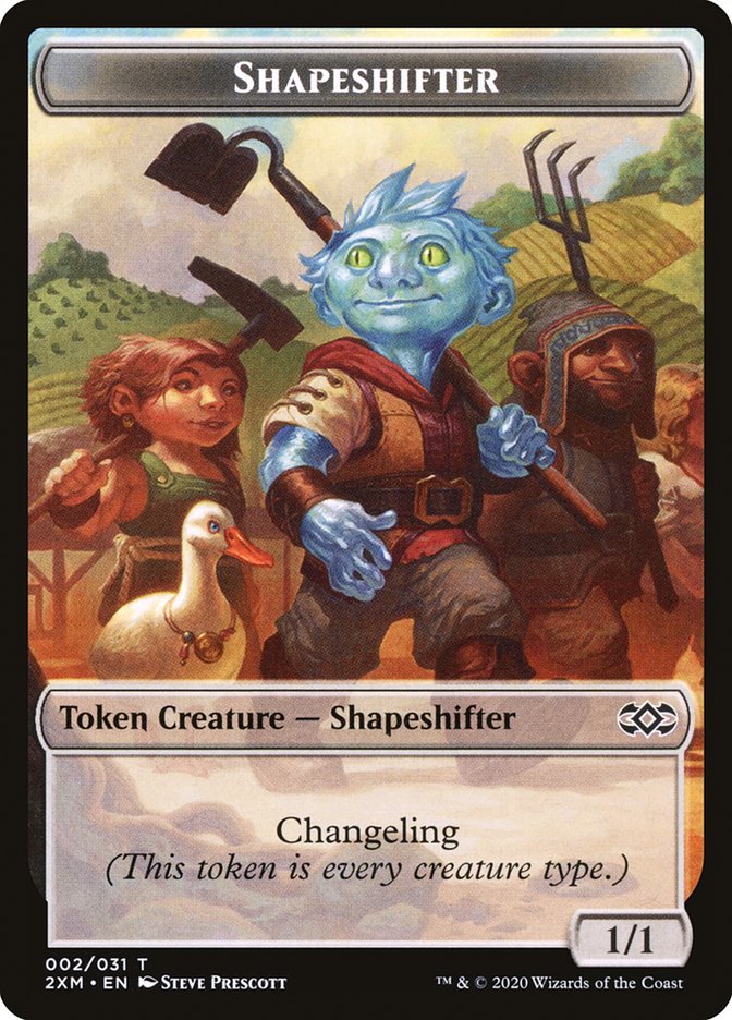 Myr (024) // Shapeshifter Double-Sided Token [Double Masters Tokens] Magic: The Gathering