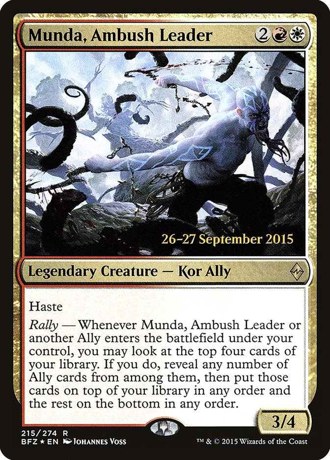 Munda, Ambush Leader [Battle for Zendikar Prerelease Promos] Magic: The Gathering