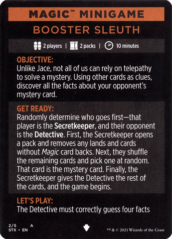 Booster Sleuth (Magic Minigame) [Strixhaven: School of Mages Minigame] Magic: The Gathering
