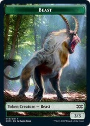 Beast // Soldier Double-Sided Token [Double Masters Tokens] Magic: The Gathering
