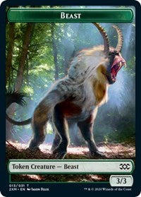 Beast // Soldier Double-Sided Token [Double Masters Tokens] Magic: The Gathering