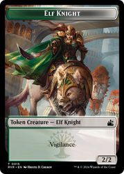 Elf Knight // Goblin (0009) Double-Sided Token [Ravnica Remastered Tokens] Magic: The Gathering