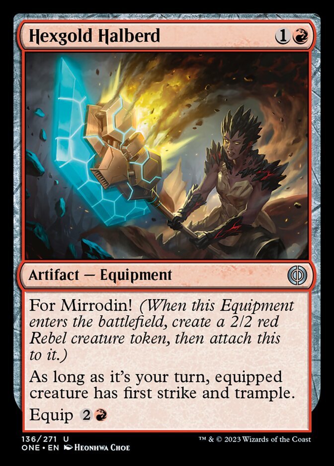 Hexgold Halberd [Phyrexia: All Will Be One] Magic: The Gathering