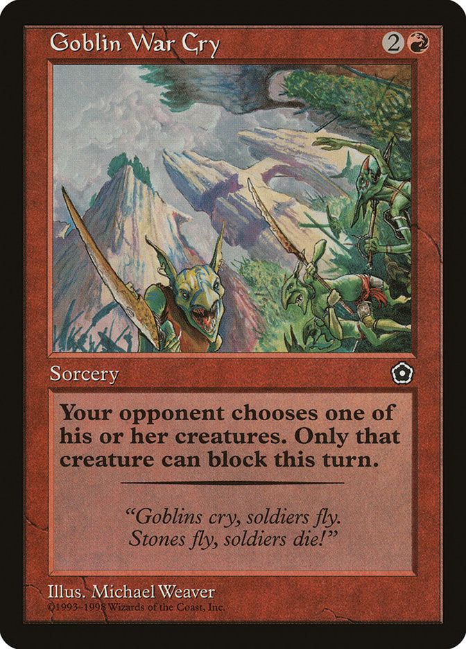 Goblin War Cry [Portal Second Age] Magic: The Gathering