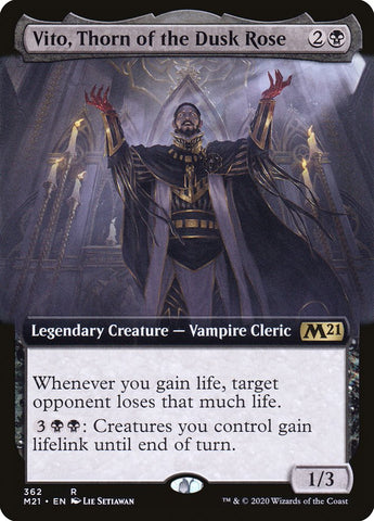 Vito, Thorn of the Dusk Rose (Extended Art) [Core Set 2021] Magic: The Gathering