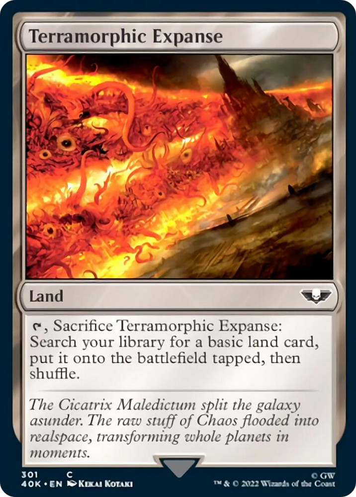 Terramorphic Expanse (Surge Foil) [Warhammer 40,000] Magic: The Gathering