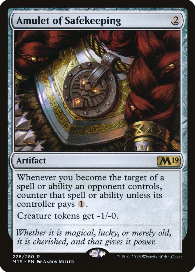 Amulet of Safekeeping [Core Set 2019] Magic: The Gathering