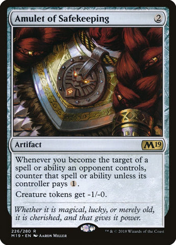 Amulet of Safekeeping [Core Set 2019] Magic: The Gathering