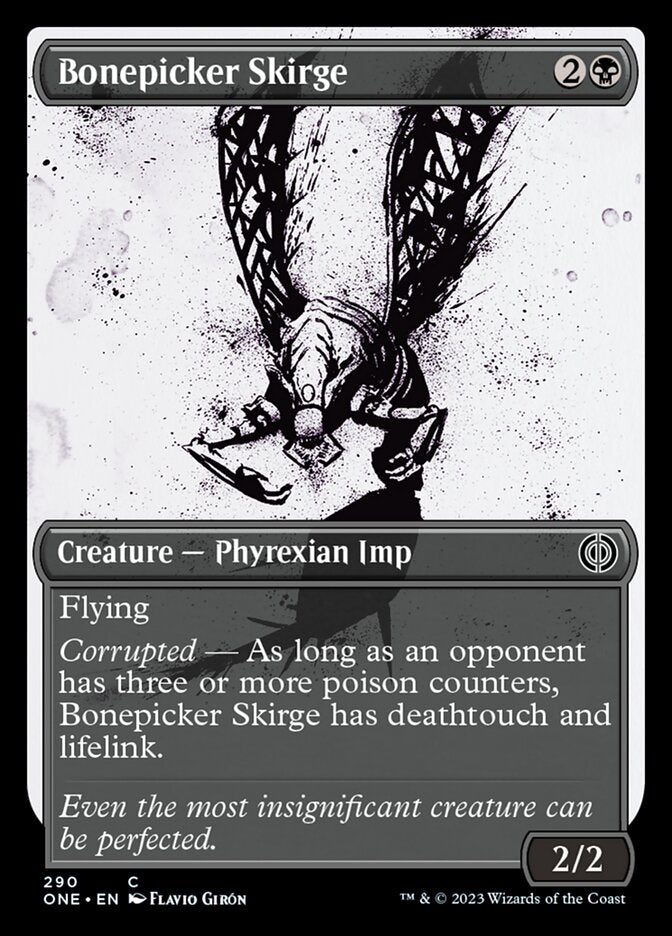 Bonepicker Skirge (Showcase Ichor) [Phyrexia: All Will Be One] Magic: The Gathering