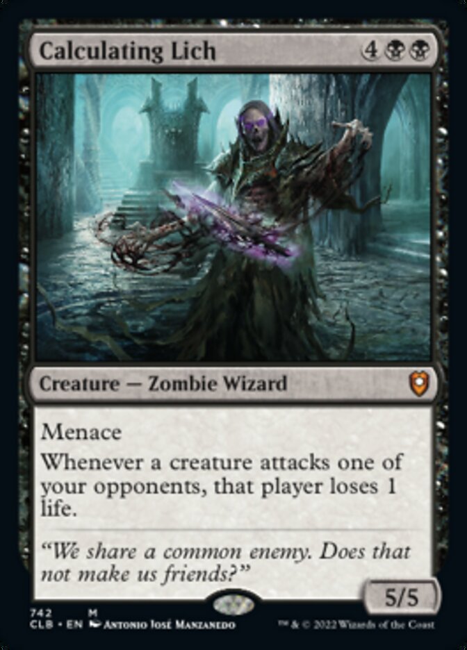 Calculating Lich [Commander Legends: Battle for Baldur's Gate] Magic: The Gathering