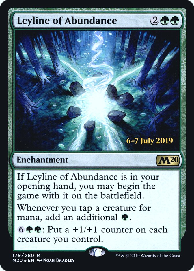 Leyline of Abundance [Core Set 2020 Prerelease Promos] Magic: The Gathering