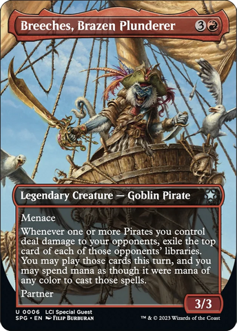 Breeches, Brazen Plunderer (Borderless) [The Lost Caverns of Ixalan Special Guests] Magic: The Gathering