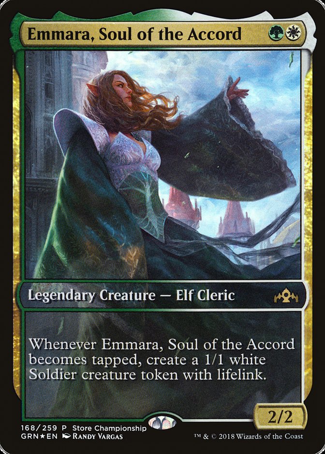 Emmara, Soul of the Accord (Store Championship) [Guilds of Ravnica Promos] Magic: The Gathering