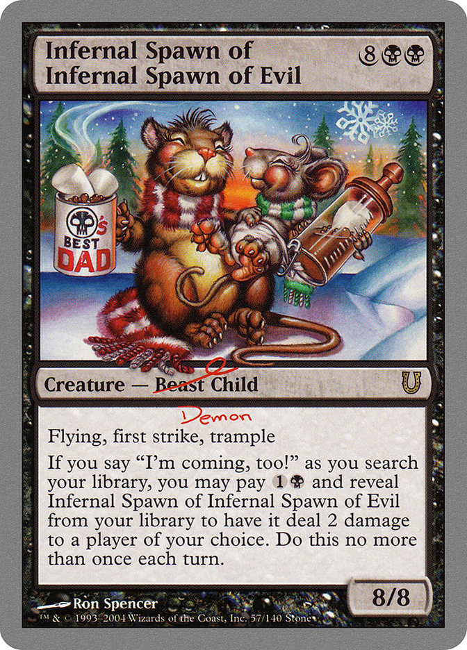Infernal Spawn of Infernal Spawn of Evil [Unhinged] Magic: The Gathering