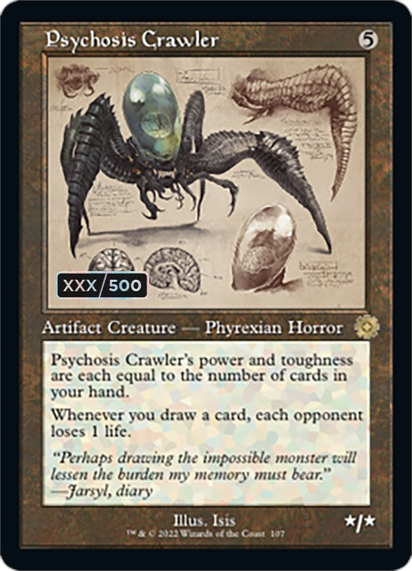 Psychosis Crawler (Retro Schematic) (Serial Numbered) [The Brothers' War Retro Artifacts] Magic: The Gathering