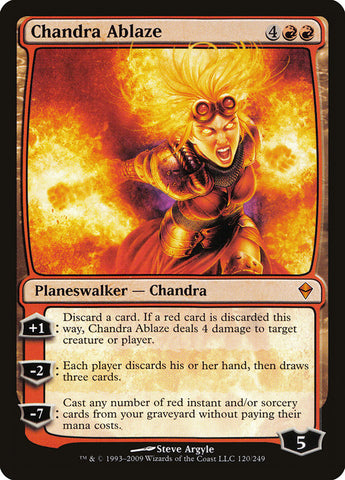 Chandra Ablaze [Zendikar] Magic: The Gathering